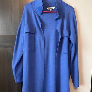 DAVI & DANI Royal Blue Women's Cape Jacket